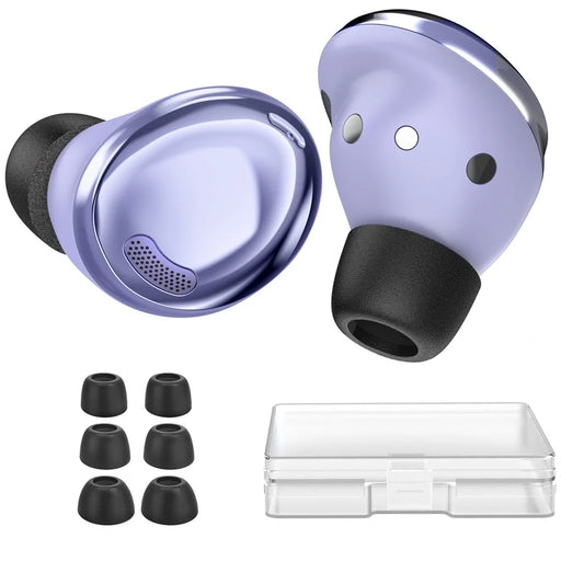 AHASTYLE WG36 3 Pairs Eartips For Samsung Galaxy Buds Pro Silicone Ear Caps Cushion Replacement, Size: S + M + L - Black - 2
