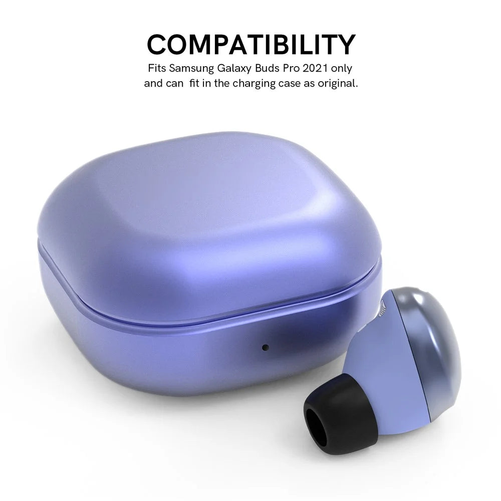 AHASTYLE WG36 3 Pairs Eartips For Samsung Galaxy Buds Pro Silicone Ear Caps Cushion Replacement, Size: S + M + L - Black - 3