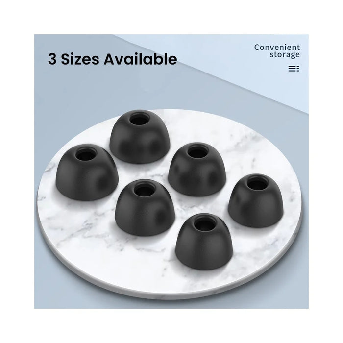 AHASTYLE WG36 3 Pairs Eartips For Samsung Galaxy Buds Pro Silicone Ear Caps Cushion Replacement, Size: S + M + L - Black - 7