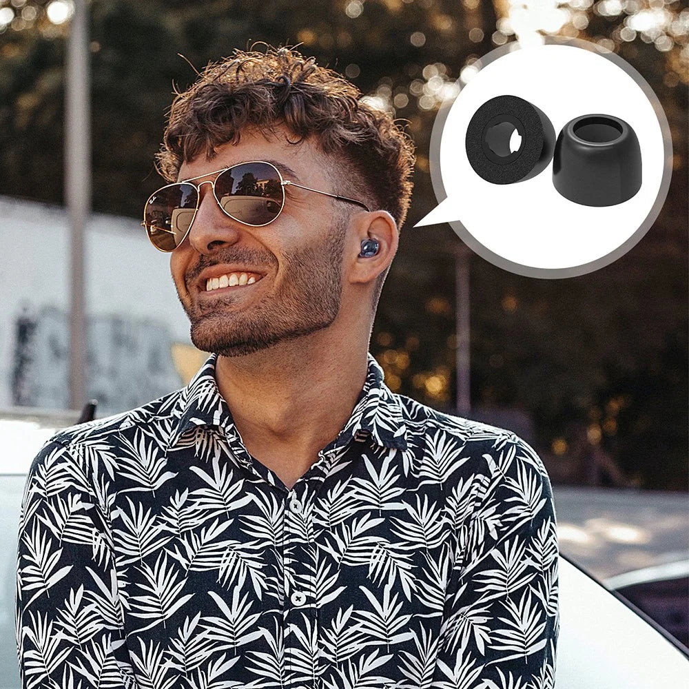 AHASTYLE WG36 1 Pairs Eartips For Samsung Galaxy Buds2 Pro Silicone Ear Covers Caps Cushion -Black / L - 6