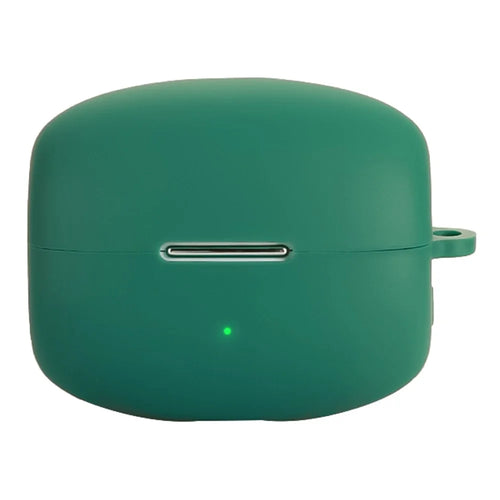 For Oppo Enco Clip Silicone Case Wireless Earphones Protective Cover with Anti-Lost Buckle - Blackish Green - 1