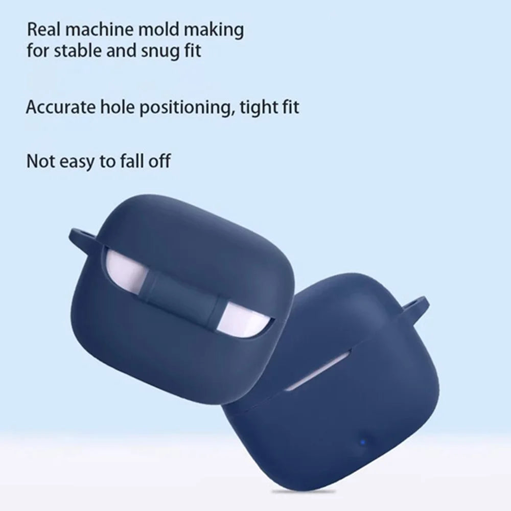 For Honor Choice GEG X7e Silicone Case Wireless Earphones Protective Cover with Anti-Lost Buckle - Dark Blue - 4