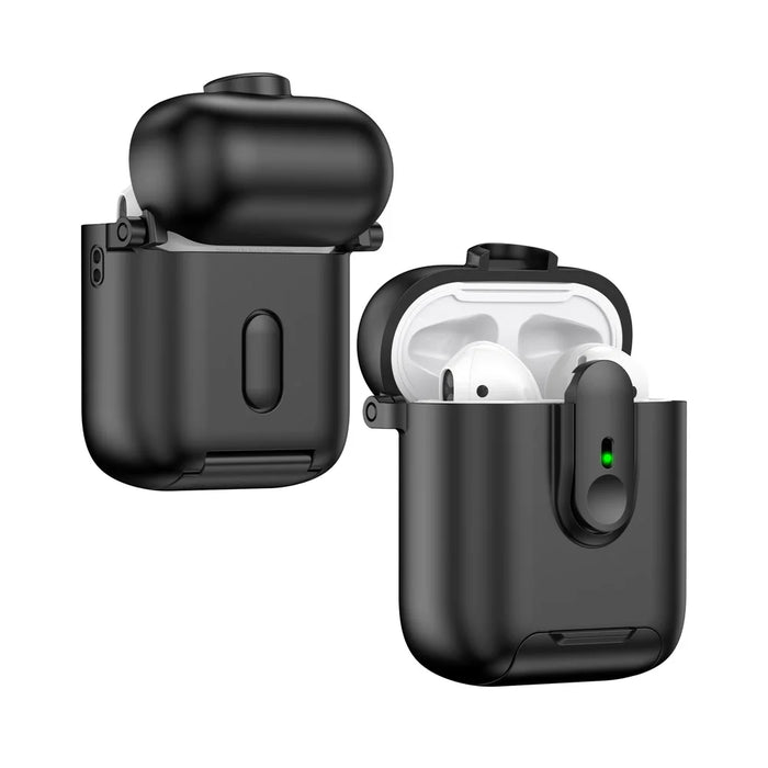 Switch Lock Case for Apple AirPods with Wireless Charging Case (2019)  /  AirPods with Charging Case (2019)  /  (2016), with Lanyard - Black - 3