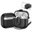 For Apple AirPods 4 Protective Case Switch Lock Earbuds Cover with Stand and Lanyard - Black - 1