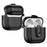 For Apple AirPods 4 Protective Case Switch Lock Earbuds Cover with Stand and Lanyard - Black - 3