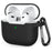 AHASTYLE WE36 For AirPods 4 Case Silicone Earbuds Protective Cover with Carabiner - Black - 1