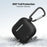 AHASTYLE WE36 For AirPods 4 Case Silicone Earbuds Protective Cover with Carabiner - Black - 4