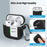 AHASTYLE WE36 For AirPods 4 Case Silicone Earbuds Protective Cover with Carabiner - Black - 5