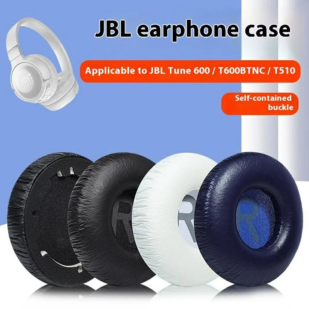 1 Pair Ear Pads For JBL Tune 600BTNC Foam Ear Cushions Replacement with Clips Comfortable Wear - Black - 2