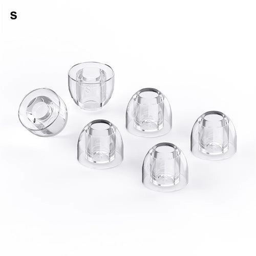 TRN 3 Pairs Transparent Liquid Silicone Ear Tips for In Ear Headphones Noise Isolating Replacement Earbud Caps - S - 1