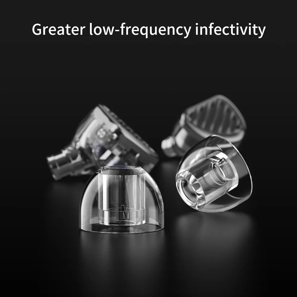 TRN 3 Pairs Transparent Liquid Silicone Ear Tips for In Ear Headphones Noise Isolating Replacement Earbud Caps - S - 3