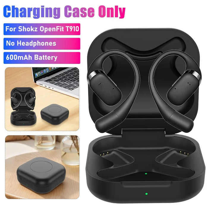For Shokz OpenFit T910 Open Ear Headphones 600mAh Charging Case Replacement Charging Box - 4