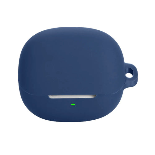 For QCY Buds ANC Protective Case Bluetooth-Compatible Earbuds Silicone Cover with Hook - Dark Blue - 1
