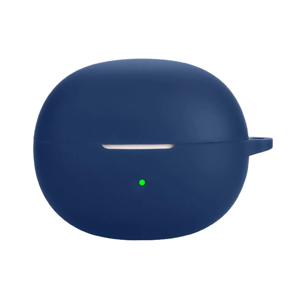 For Baseus Bass BC1 Protective Case Bluetooth-Compatible Earbuds Silicone Cover with Hook - Dark Blue - 1