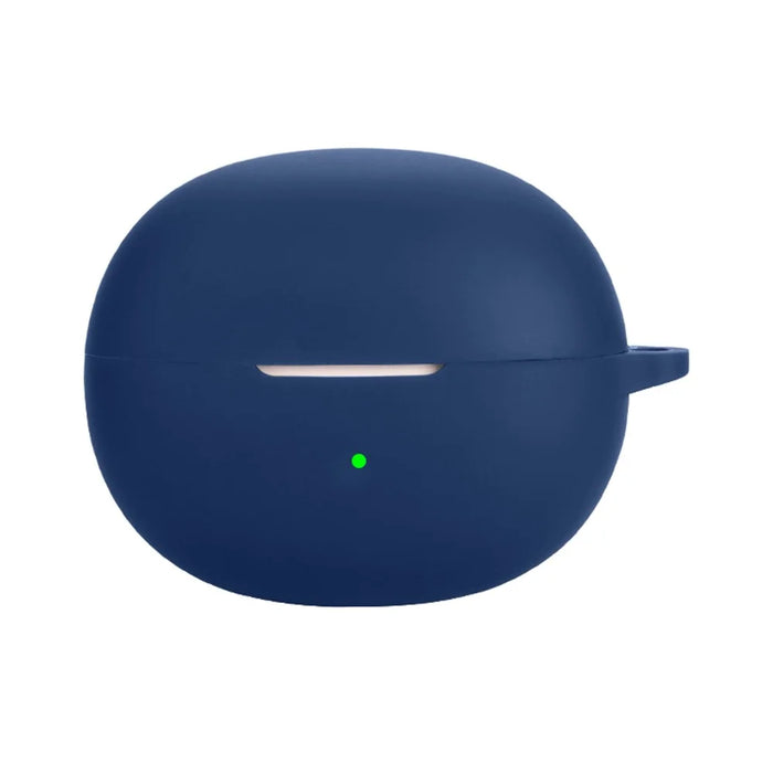 For Baseus Bass BC1 Protective Case Bluetooth-Compatible Earbuds Silicone Cover with Hook - Dark Blue - 1