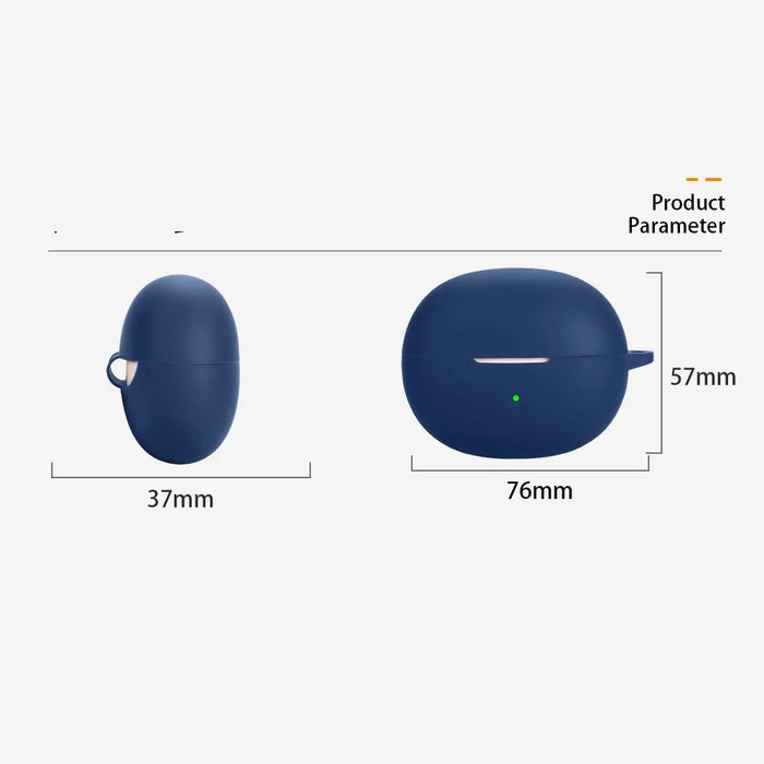For Baseus Bass BC1 Protective Case Bluetooth-Compatible Earbuds Silicone Cover with Hook - Dark Blue - 5