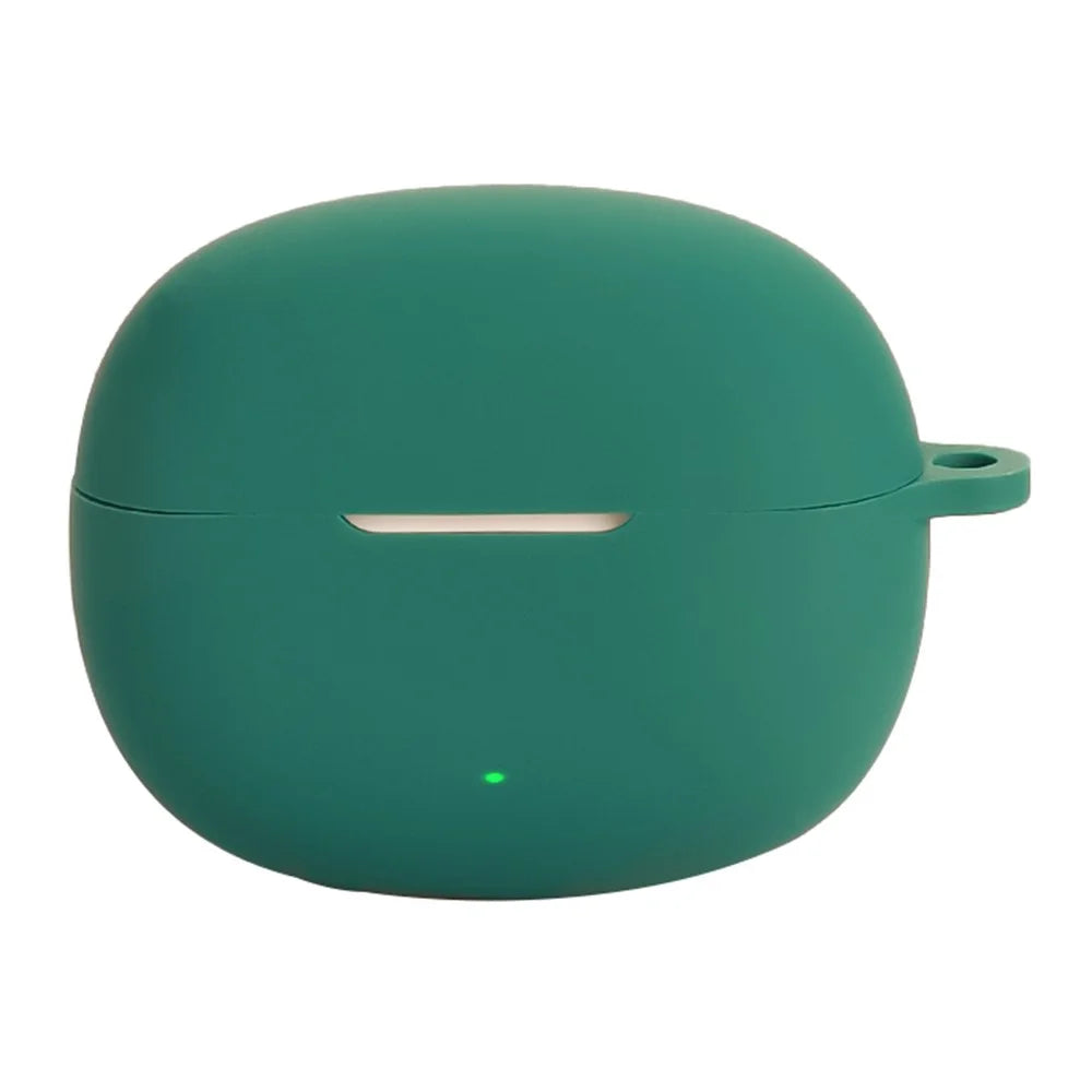 For Edifier X5 Evo Protective Case Bluetooth-Compatible Earbuds Silicone Cover with Hook - Blackish Green - 1