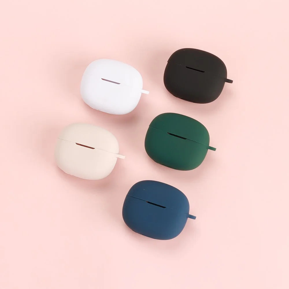 For Edifier X5 Evo Protective Case Bluetooth-Compatible Earbuds Silicone Cover with Hook - Blackish Green - 4