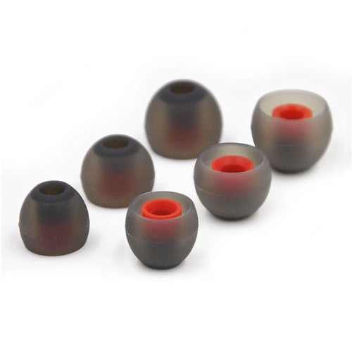 3 Pairs Small/Medium/Large Dual Color Silicone Ear Tips Earbuds Replacement for 4.5-6mm In-Ear Earphone - 1