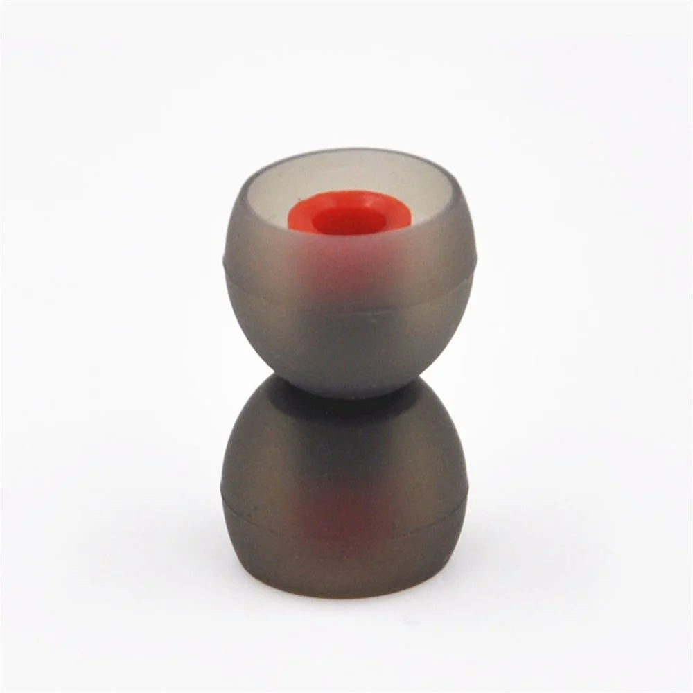 3 Pairs Small/Medium/Large Dual Color Silicone Ear Tips Earbuds Replacement for 4.5-6mm In-Ear Earphone - 5