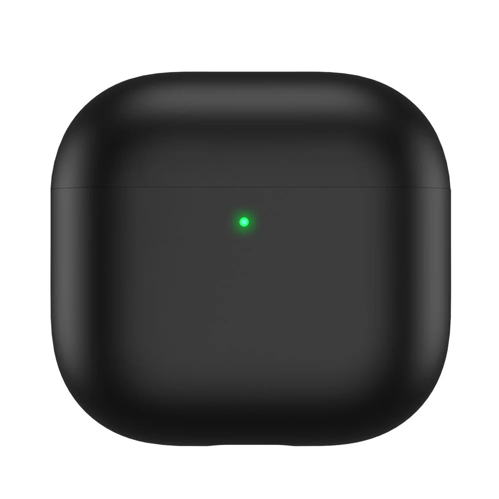 AHASTYLE WG172 For Apple AirPods 4 Silicone Case Earphone Anti-drop Protective Cover - Black - 1
