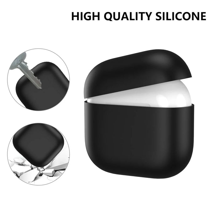AHASTYLE WG172 For Apple AirPods 4 Silicone Case Earphone Anti-drop Protective Cover - Black - 2