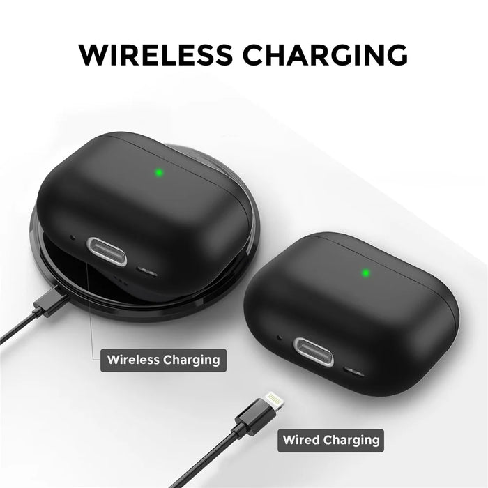 AHASTYLE WG172 For Apple AirPods 4 Silicone Case Earphone Anti-drop Protective Cover - Black - 3