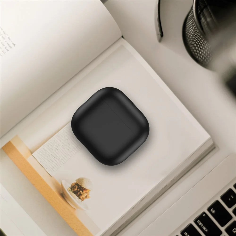 AHASTYLE WG172 For Apple AirPods 4 Silicone Case Earphone Anti-drop Protective Cover - Black - 6