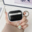 For Apple AirPods Pro 2 Shell Texture Lock Buckle Protective Case PC TPU Earphone Cover - White + Bright Black - 4