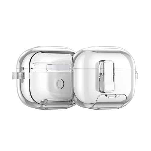 DUX DUCIS For AirPods Pro 2 Earphone Case  PECR Series PC+TPU Cover with Phone Holder and Hook - Transparent - 1