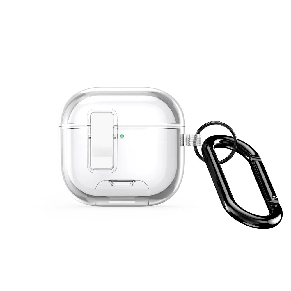 DUX DUCIS For AirPods 4 Earphone Case  PECR Series PC+TPU Cover with Phone Holder and Hook - Transparent - 2