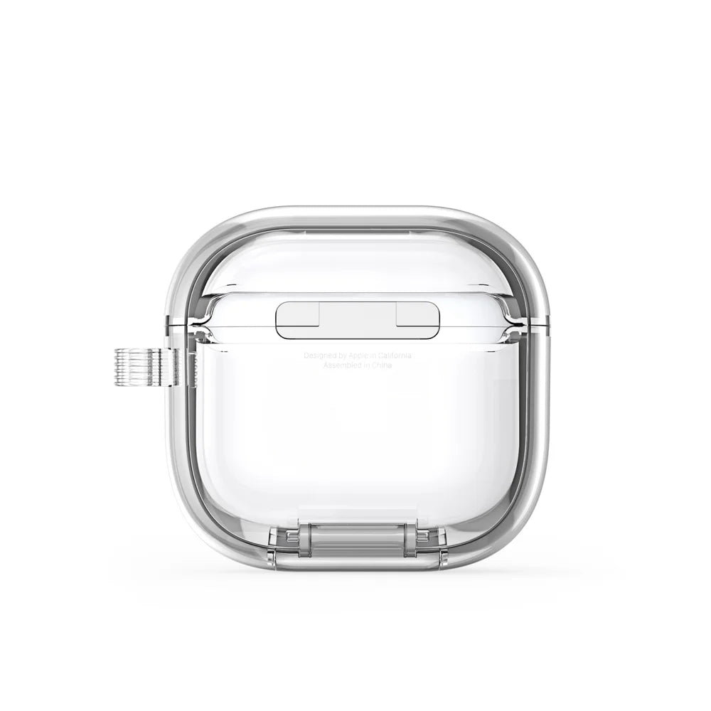 DUX DUCIS For AirPods 4 Earphone Case  PECR Series PC+TPU Cover with Phone Holder and Hook - Transparent - 4