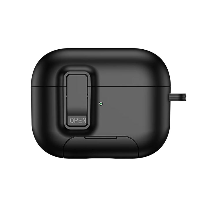 DUX DUCIS For AirPods Pro 2 Earphone Case  PECQ Series Multi-Angle Stand PC+TPU Cover with Hook - Black - 3