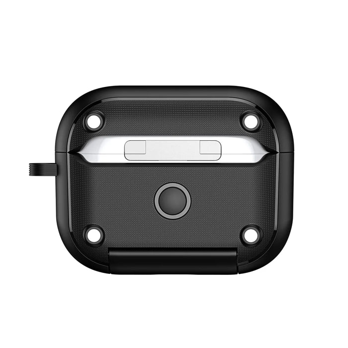 DUX DUCIS For AirPods Pro 2 Earphone Case  PECQ Series Multi-Angle Stand PC+TPU Cover with Hook - Black - 4