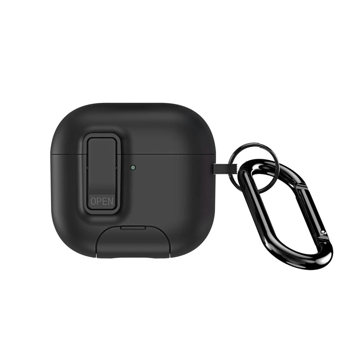DUX DUCIS For AirPods 4 Earphone Case  PECQ Series Multi-Angle Stand PC+TPU Cover with Hook - Black - 2