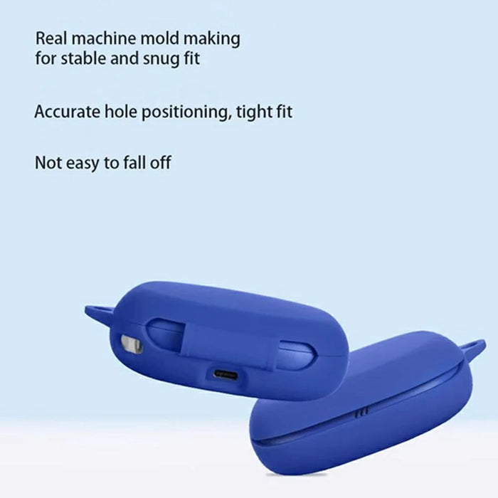 For JBL Endurance Zone Silicone Case Wireless Earphones Protective Cover with Anti-Lost Buckle - Blue - 5