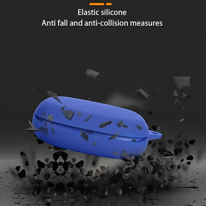 For JBL Endurance Zone Silicone Case Wireless Earphones Protective Cover with Anti-Lost Buckle - Blue - 6
