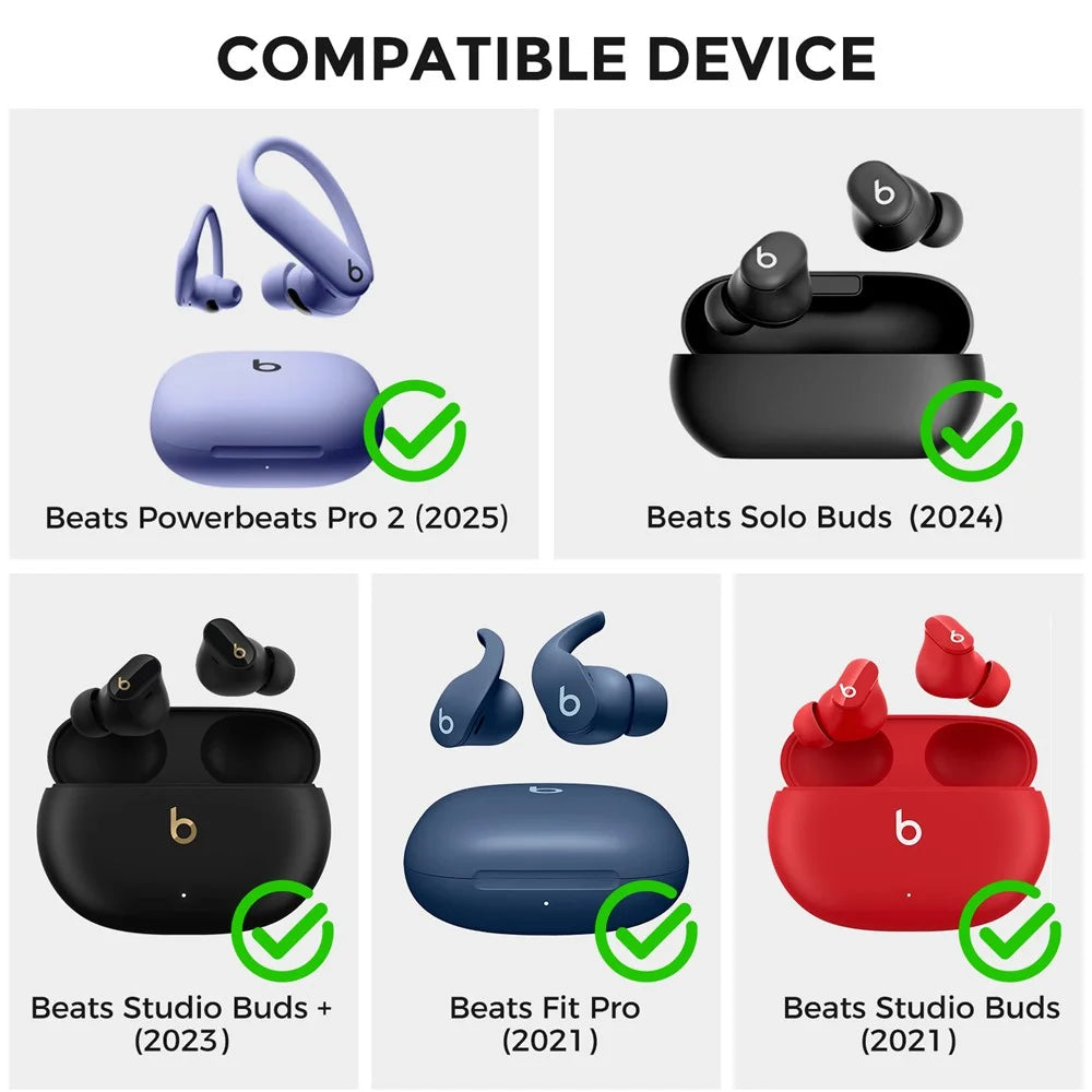 AHASTYLE WG150 1 Pair Silicone Ear Tips For Beats Studio Buds / Studio Buds + / Fit Pro , Replacement Earphone Caps - White / S - 5