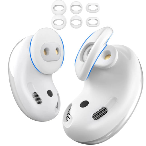 AHASTYLE PT132 3 Pairs For Samsung Galaxy Buds Live Silicone Ear Tips Replacement Earphone Caps, Size: S + M + L - White - 1