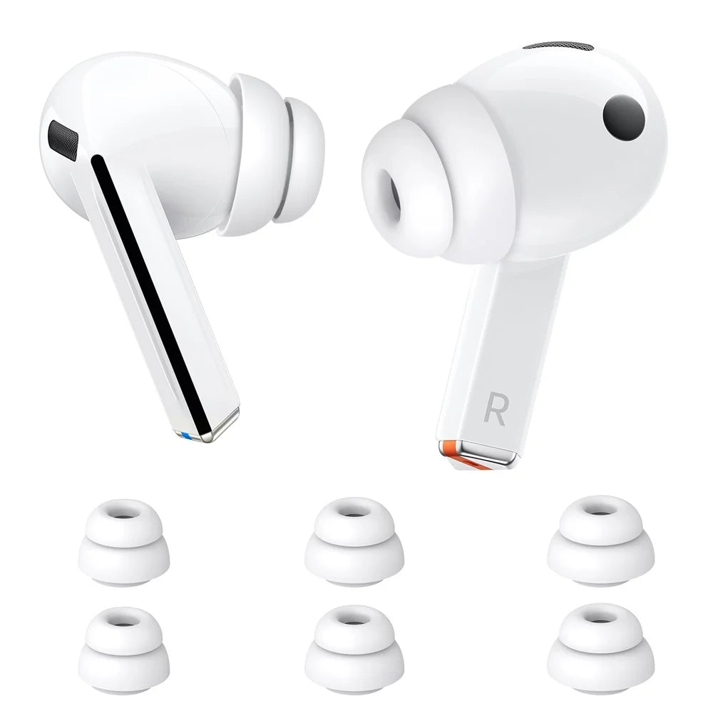 AHASTYLE DD09 3 Pairs For Samsung Galaxy Buds3 Pro Silicone Ear Tips Replacement Earphone Caps, Size: S + M + L - White - 1