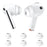 AHASTYLE DD09 3 Pairs For Samsung Galaxy Buds3 Pro Silicone Ear Tips Replacement Earphone Caps, Size: S + M + L - White - 1