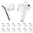 AHASTYLE DD09 6 Pairs For Samsung Galaxy Buds3 Pro Silicone Ear Tips Replacement Earphone Caps, Size: S + M + L - White - 1