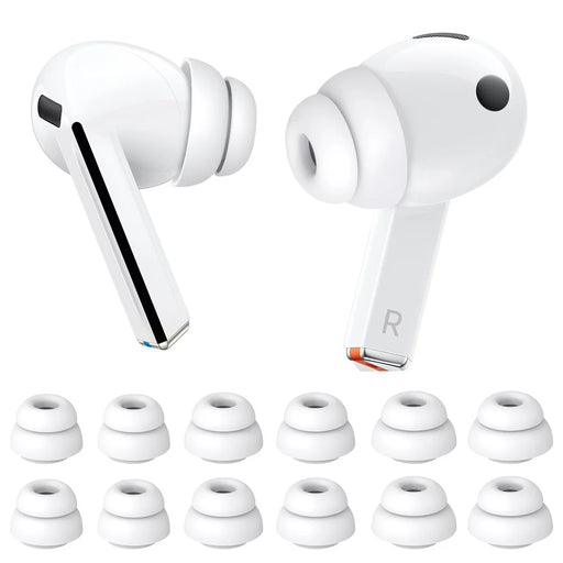 AHASTYLE DD09 6 Pairs For Samsung Galaxy Buds3 Pro Silicone Ear Tips Replacement Earphone Caps, Size: S + M + L - White - 1