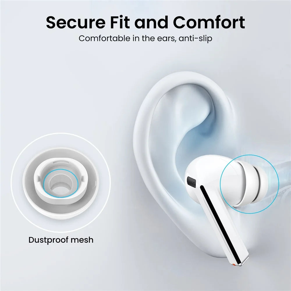 AHASTYLE DD09 6 Pairs For Samsung Galaxy Buds3 Pro Silicone Ear Tips Replacement Earphone Caps, Size: S + M + L - White - 3