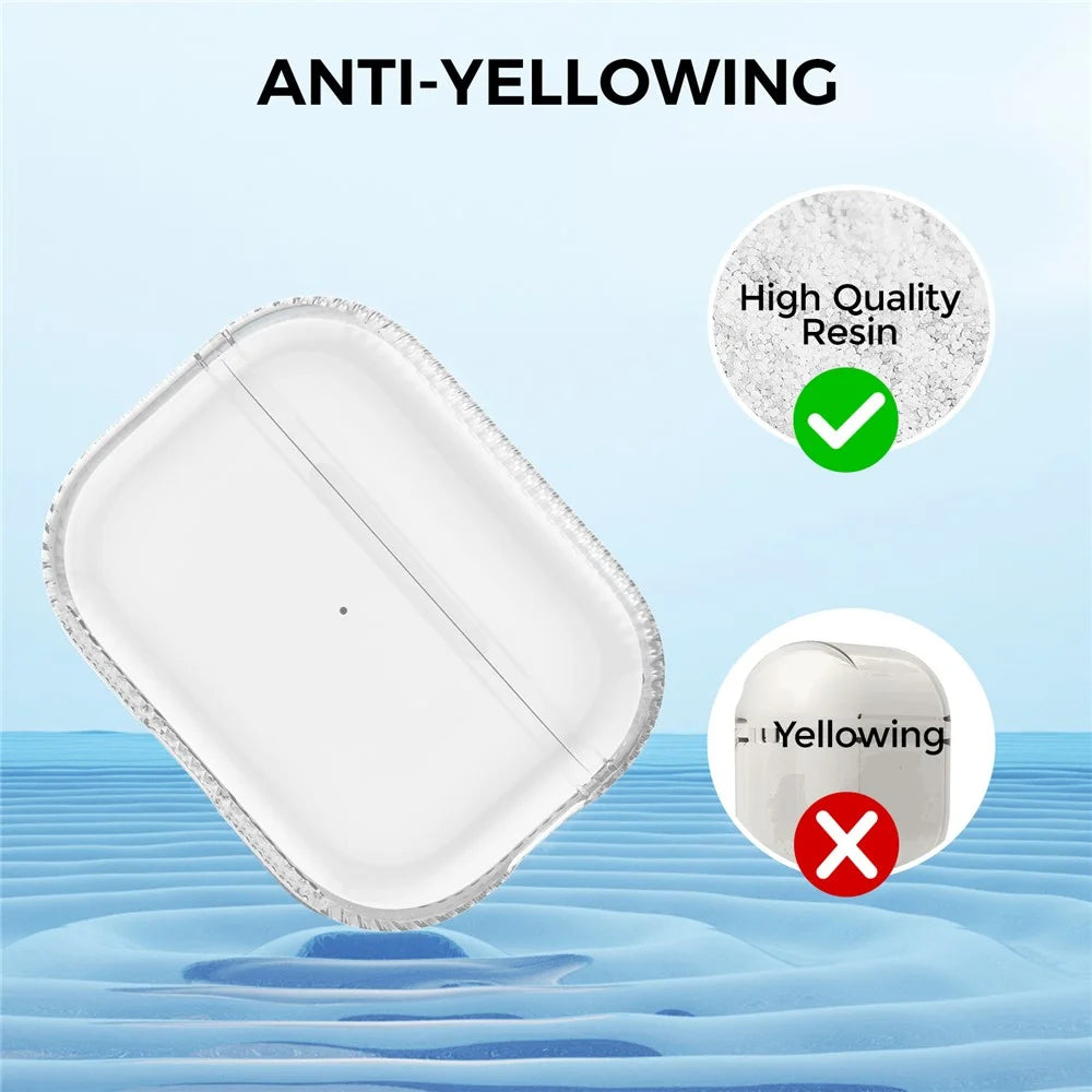 AHASTYLE WG94-2 For AirPods Pro 2 Transparent TPU Case Wireless Earphone Shockproof Protective Cover with Lanyard - Transparent - 5