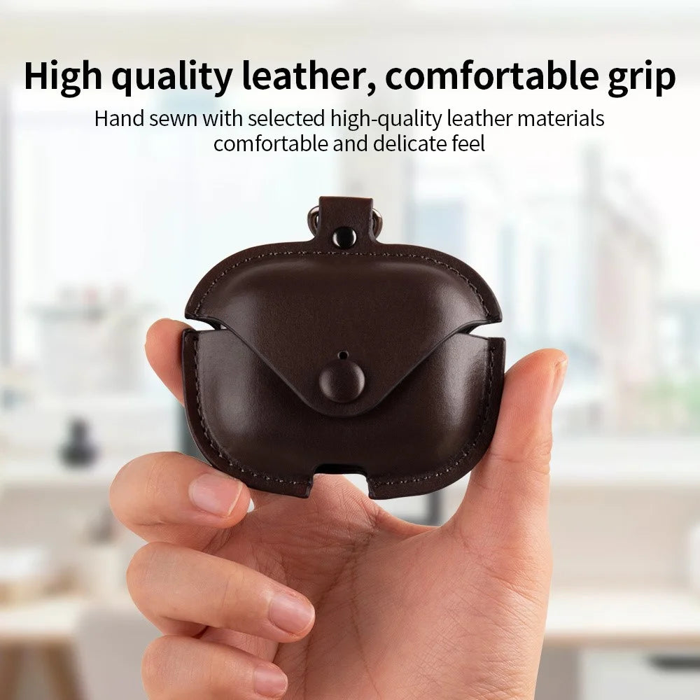 For AirPods Pro 3 Earphone Case Business Leather + PC Protective Cover - Black - 4