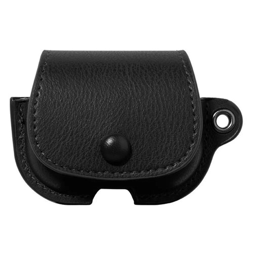 For AirPods Pro 3 Charging Case Cover Backpack Style Leather + PC Earbuds Protective Case - Black - 1