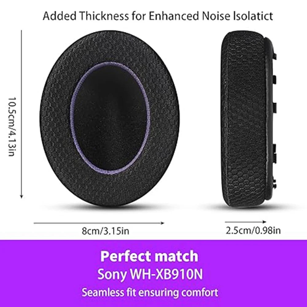 For Sony WH-XB910N Headphone Ear Cushions Headset Breathable Sponge Earpads - 5