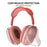 AHASTYLE PT-LC07 1 Pair For AirPods Max TPU Case Full Coverage Transparent Headphone Cover - Transparent Red - 4
