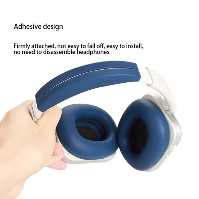 For Nothing Headphone (1) Headset Silicone Protective Case Set 2Pcs Earpad Cushion Cover + Headband Sleeve - Dark Blue - 4